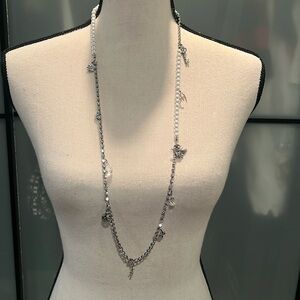 AV max pearl and rhinestone charm necklace